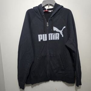 Puma Mens Black Zip Up  Hoodie with  Logo Size XXL
